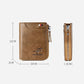 Men Wallet Zipper Genuine Leather Purse ( RFID PROTECTED )