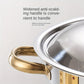 Stainless Steel Chafing Dish Buffet Set 5QT with Fuel Can Rack, Gold Food Warmer for Parties