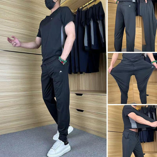 ✨❄️Men's Casual Sports Short Sleeve Long Pants (2-Piece Set)