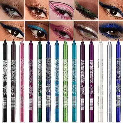 🥳2026 HOT SALE🥳💞50K+ SOLD!💥💎💜 FLASH SALE 50% Off! Sparkling Gel Eyeliner Collection – 14 waterproof, pearl & metallic shades to play with. One-stroke intensity, all-day wear. 🌈💫