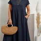 🌸 60% OFF NOW! 🌸Summer Fashion Solid Color Cotton Linen Pocket Dress