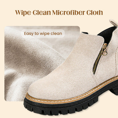 💜 Women's Round-Toe Ankle Boots with Side Zipper