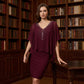 🌸2026 Summer Specials💐Rhinestone V-Neck Cape Dress with Chiffon Overlay