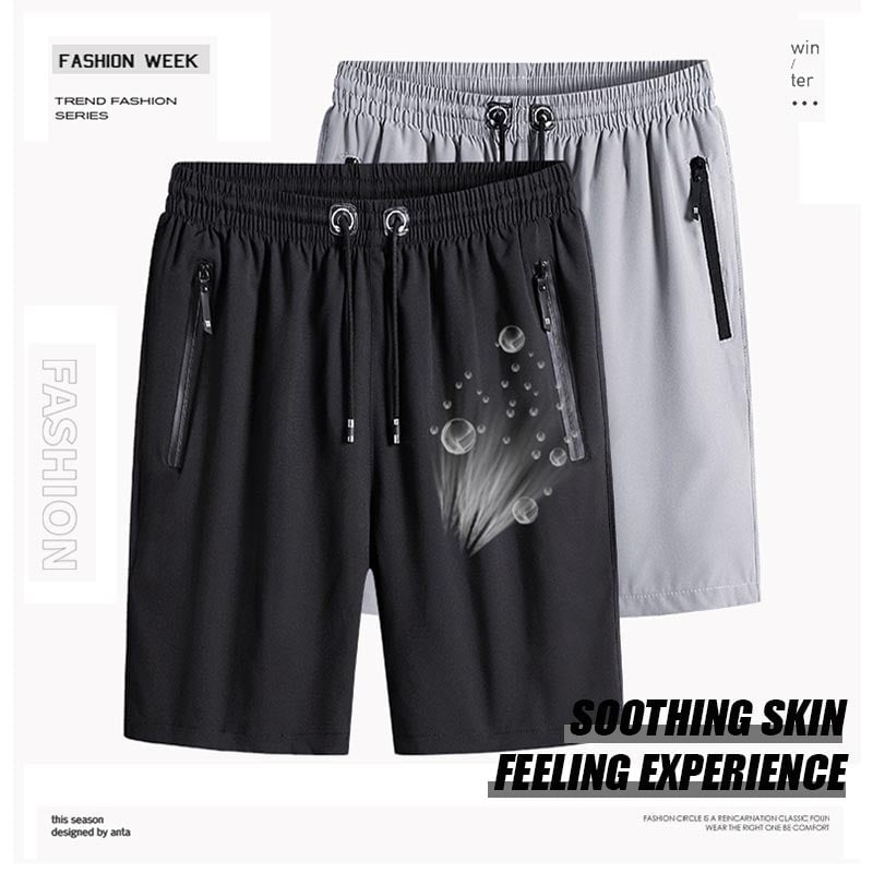 🔥50% OFF🔥Men's Plus Size Ice Silk Stretch Shorts