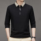 🔥Men's Business Casual Solid Color Lapel Base T-shirt