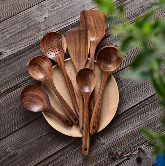 🔥Hot Sale-Teak Wooden Utensil Set