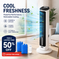 🌀 Portable USB tower fan with 3 speed settings – compact, powerful & versatile – perfect for the office, bedroom & on the go