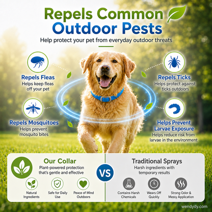 🎁💥LAST DAY SPECIAL PRICE:￡7.95 !!🐾Natural Essential Oil Pet Pest Repellent Collar