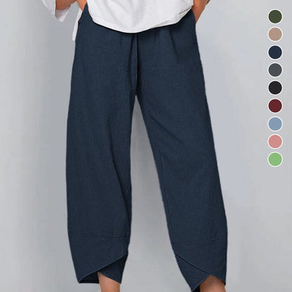 💥Limited Sale 50% OFF💥Vintage Asymmetrical Elastic Waist Pockets Pants