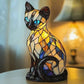 Color-Blocking Puppy Statue LED Table Lamp