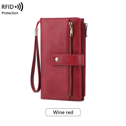 🥳2026 HOT SALE🥳💞50K+ SOLD!👛🛡️ 50% OFF! Women's RFID Blocking Leather Wallet – Blocks digital pickpockets. Soft leather, multiple slots. Secure & stylish. 👜💳