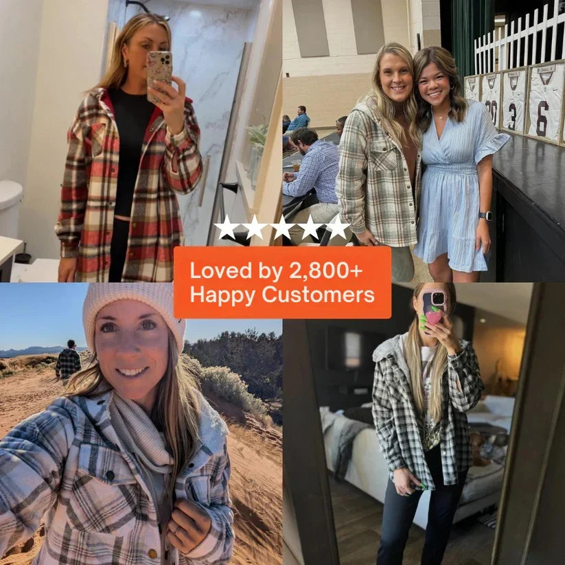 ⏳Limited-time 50% off⏰Women’s Classic Cozy Plaid Hooded Jacket🧥