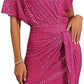 ✨ 50% OFF NOW! 💜 Women's One Shoulder Sequin Dress - Sparkling Glamour with Bodycon Fit for Party & Club Nights 🌟🪩
