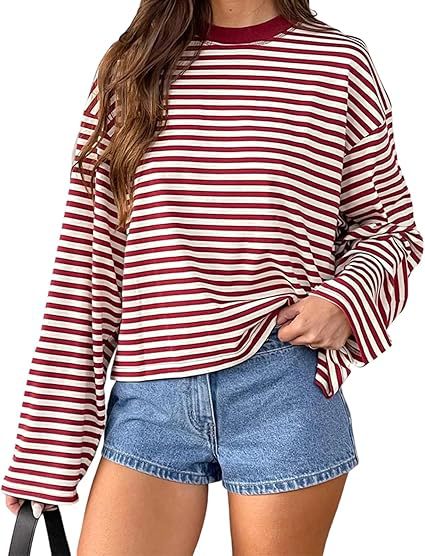 🔥LAST DAY SALE 50% OFF✨⚡Women's Striped Long Sleeve Top