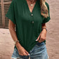 Women's Dailywear Casual Button Pullover V-Neck Short Sleeve Shirt