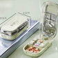 💥Upgrade-Designed Compact Pill Splitter Box-3-in-1 Medicine Cutter for 1/4 1/2 & 1/3 Doses |Portable Tablet Organizer for Travel, Pet Medication & Daily Use | Fits Different Pill Sizes