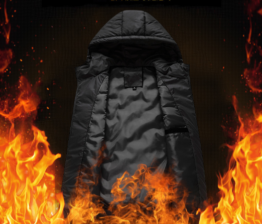 Men’s Slim-Fit Hooded Waistcoat - Sleeveless Front-Zip Gilet, Cozy