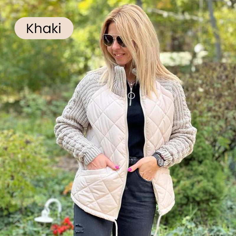 📣Autumn Special🍁Women's Knit Patchwork Puffy Jacket