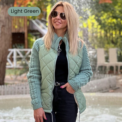 📣Autumn Special🍁Women's Knit Patchwork Puffy Jacket
