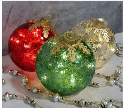 🎅Glass Tabletop Christmas Ornaments【3ct】🔔🎁