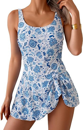 👙💃Women's One Piece Tummy Control Tie Knot Swimsuit