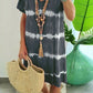 ✨Tie-Dye Striped Short Sleeve T-Shirt Dress – Soft & flowy – Perfect for summer, beach or casual days – comfortable and stylish 🌊