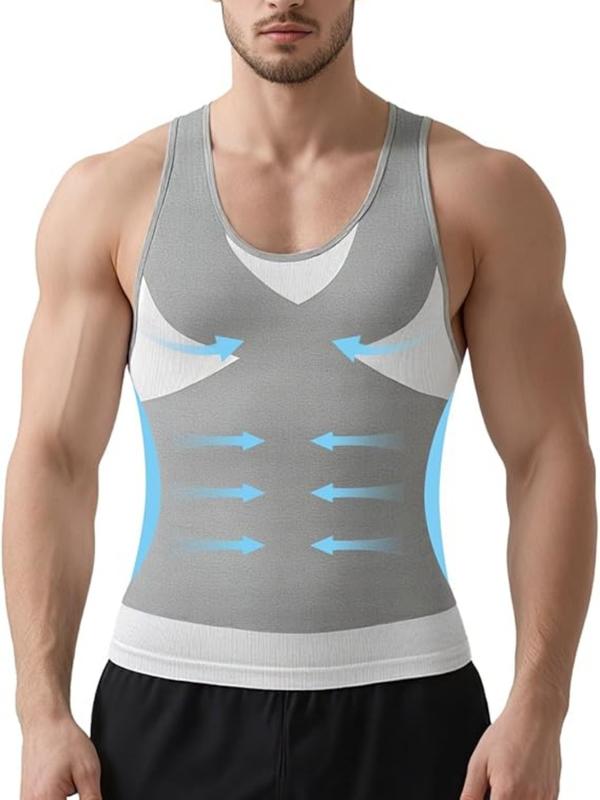 Men's Sleeveless Compression Shirt -Waist Control Compression Tank for Daily Wear