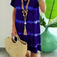 ✨Tie-Dye Striped Short Sleeve T-Shirt Dress – Soft & flowy – Perfect for summer, beach or casual days – comfortable and stylish 🌊