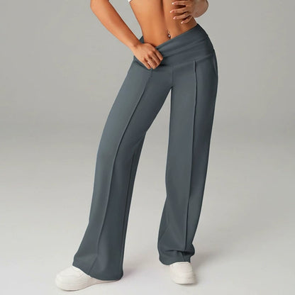 🧘‍♀️Women's High Waist Wide Leg Pants – Soft stretch fabric, gentle tummy control! Flattering fit for every shape. Easy pull-on, no tricky buttons.