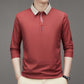 🔥Men's Business Casual Solid Color Lapel Base T-shirt