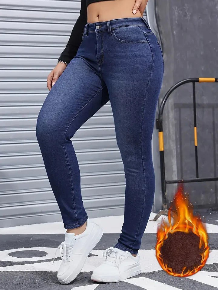 Women's Warm Casual Fashion Jeans
