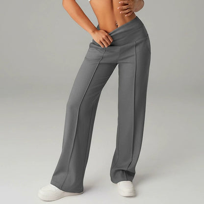 🧘‍♀️Women's High Waist Wide Leg Pants – Soft stretch fabric, gentle tummy control! Flattering fit for every shape. Easy pull-on, no tricky buttons.
