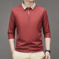 🔥Men's Business Casual Solid Color Lapel Base T-shirt