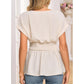 🔥2026 Summer New 🩷Women’s Elegant Wrap-Around V-Neck Plain Ruffle Top