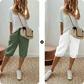 Women's Casual Cotton Linen Capris