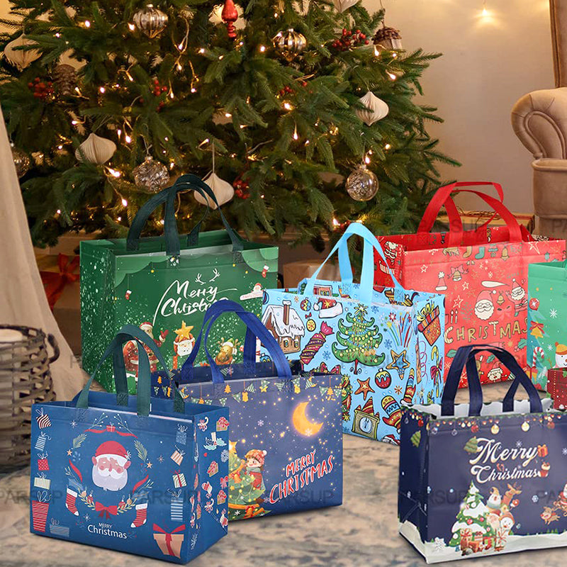 ♻️[Best Gift For Kids] ♻️🎁Halloween & Christmas Non-Woven Candy Tote Bag🎁