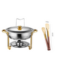 Stainless Steel Chafing Dish Buffet Set 5QT with Fuel Can Rack, Gold Food Warmer for Parties