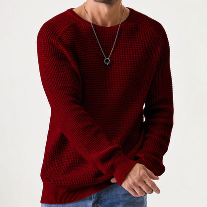 Men's Modern Waffle Knit Sweater