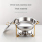Stainless Steel Chafing Dish Buffet Set 5QT with Fuel Can Rack, Gold Food Warmer for Parties
