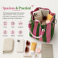 👜 Boho Striped Knit Bucket Handbag for Women – Handmade Summer Beach Shoulder Bag