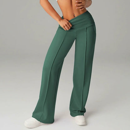 🧘‍♀️Women's High Waist Wide Leg Pants – Soft stretch fabric, gentle tummy control! Flattering fit for every shape. Easy pull-on, no tricky buttons.