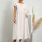🌸 60% OFF NOW! 🌸Summer Fashion Solid Color Cotton Linen Pocket Dress