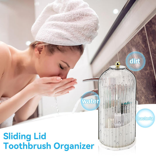 🔥Hot Sale✨Sliding Lid Toothbrush Organizer