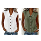 Women’s V-Neck Button-Down Top