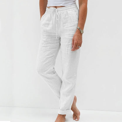 🌸New arrival 50% OFF!🏖️Women's Elastic Waist Cotton Linen Casual Pants