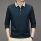 🔥Men's Business Casual Solid Color Lapel Base T-shirt