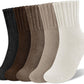 ⚡⚡LAST DAY EACH ONLY £1.99!!🧦5 Pairs Women's Solid Mid-calf Socks🎁