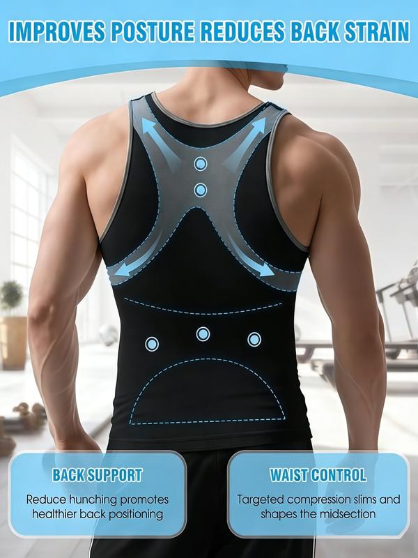 Men's Sleeveless Compression Shirt -Waist Control Compression Tank for Daily Wear