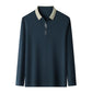 🔥Men's Business Casual Solid Color Lapel Base T-shirt
