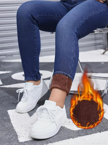 Women's Warm Casual Fashion Jeans